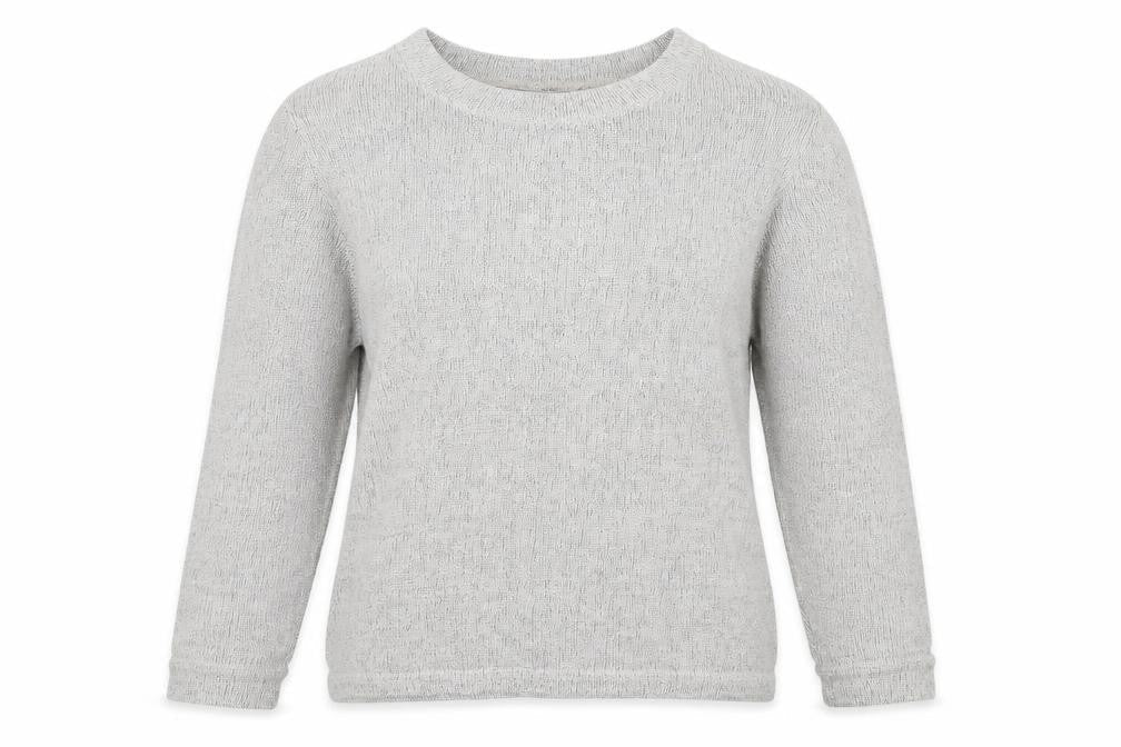 Orvis Womens Grey Round Neck Cotton Pullover Jumper Size S
