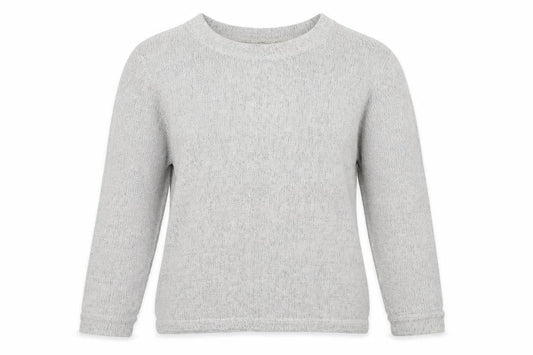 Orvis Womens Grey Round Neck Cotton Pullover Jumper Size S