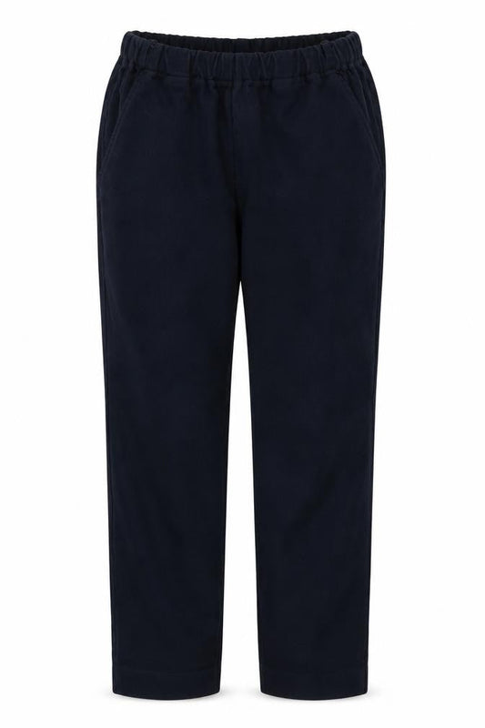 Angela Gore Womens Blue Cotton Trousers Size 16 Regular