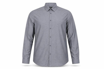 F&F Mens Grey Fair Isle Polyester Button-Up Size 18 High Neck Button