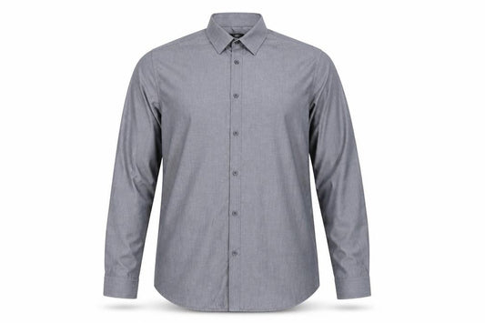 F&F Mens Grey Fair Isle Polyester Button-Up Size 18 High Neck Button