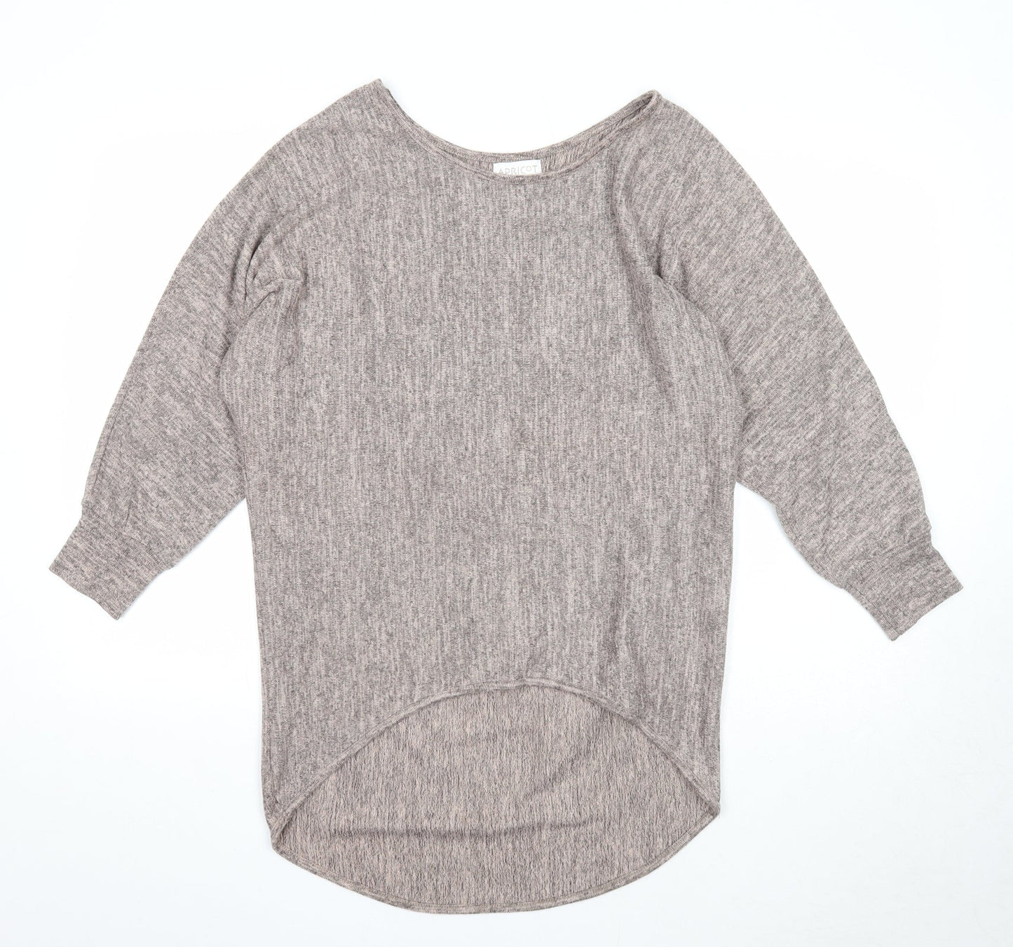 Apricot Womens Grey Scoop Neck Acrylic Pullover Jumper Size 10