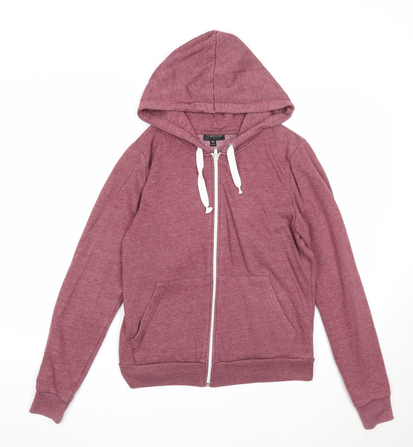 Topshop Womens Purple Polyester Full Zip Hoodie Size 8 Zip