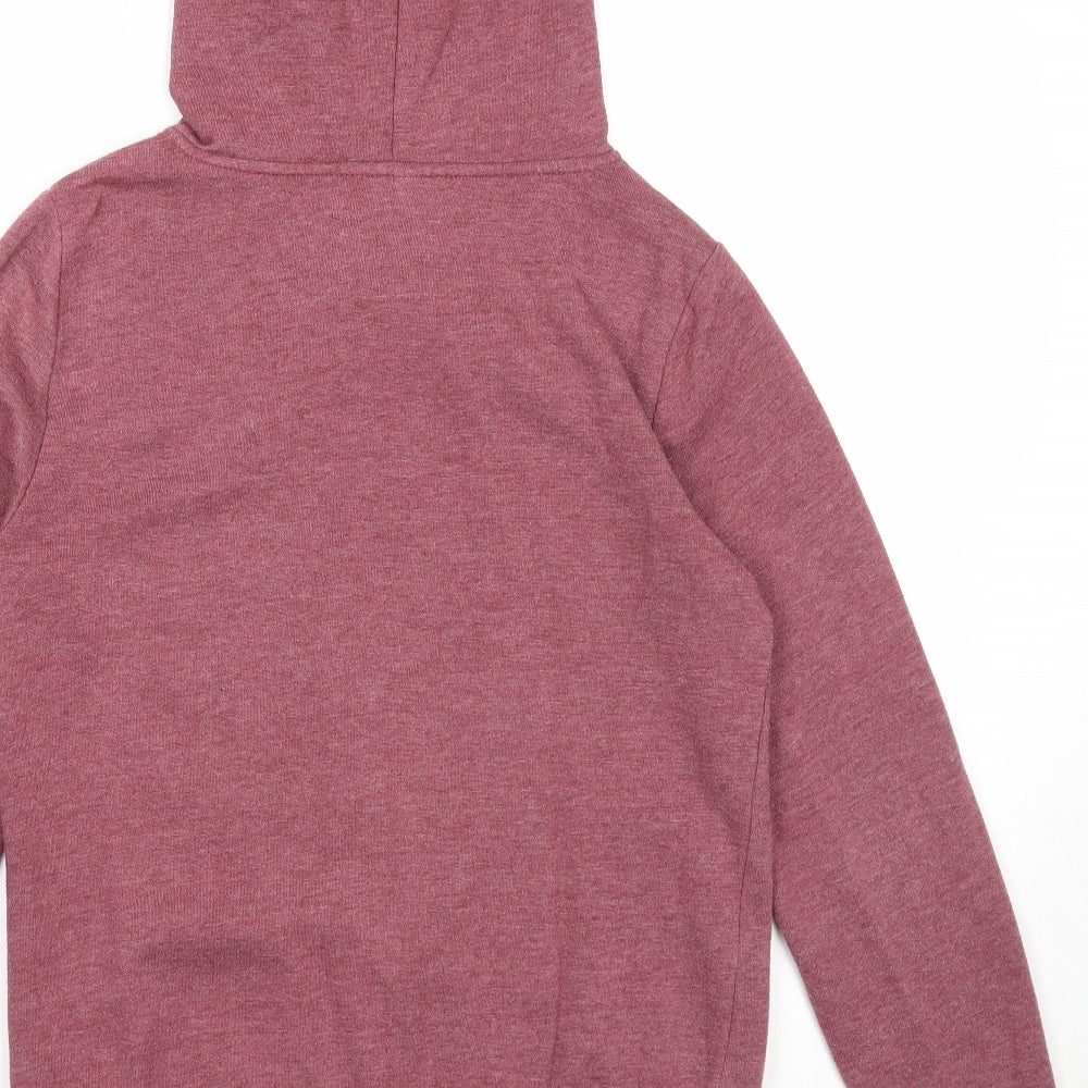 Topshop Womens Purple Polyester Full Zip Hoodie Size 8 Zip