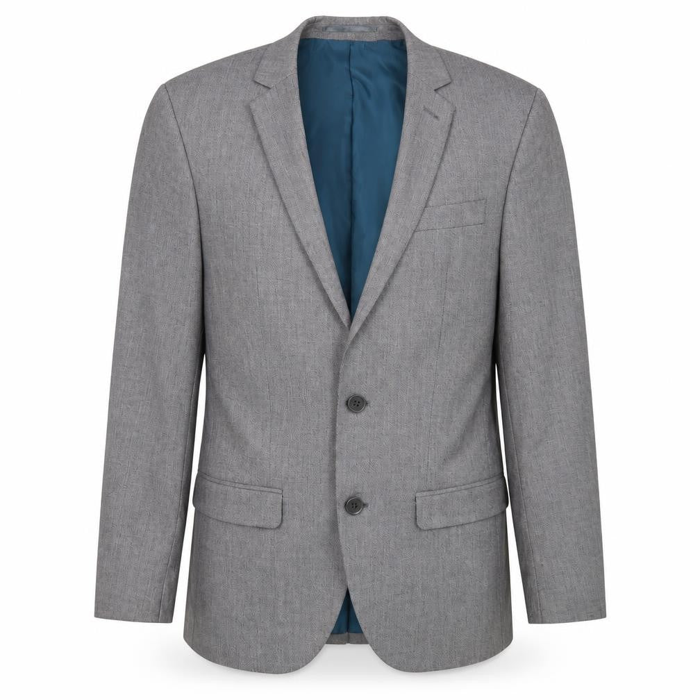 River Island Mens Grey Polyester Jacket Suit Jacket Size 38 Regular