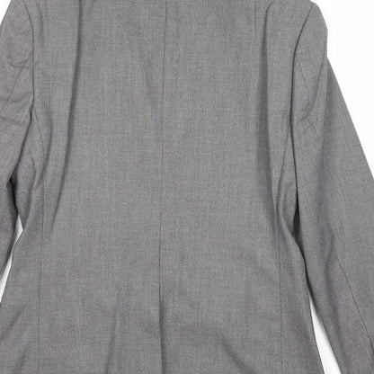 River Island Mens Grey Polyester Jacket Suit Jacket Size 38 Regular