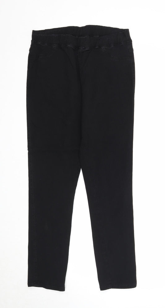Miso Womens Black Viscose Trousers Size 18 Regular