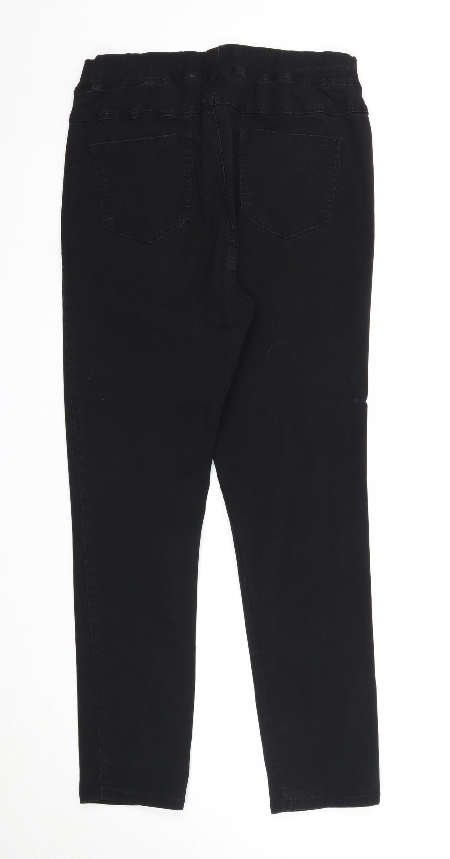 Miso Womens Black Viscose Trousers Size 18 Regular