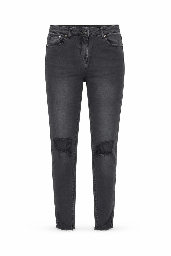 Missy Rose Womens Grey Cotton Skinny Jeans Size 8 Regular Zip