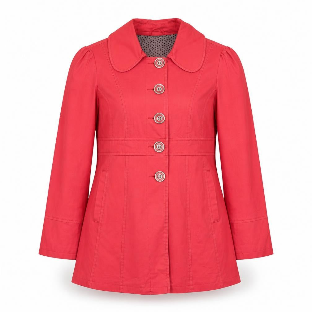 George Womens Red Jacket Size 12 Button