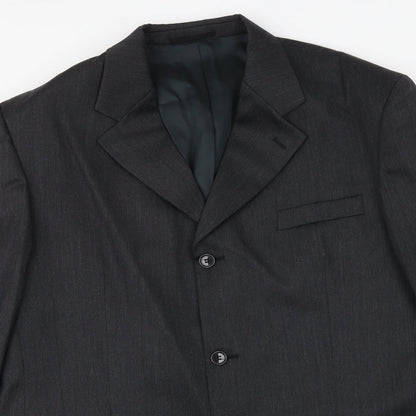 Horne Brothers Mens Grey Polyester Jacket Suit Jacket Size 44 Regular