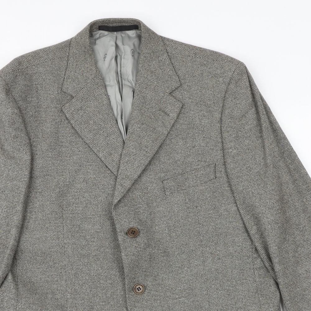 Marks and Spencer Mens Brown Wool Jacket Blazer Size 42 Regular