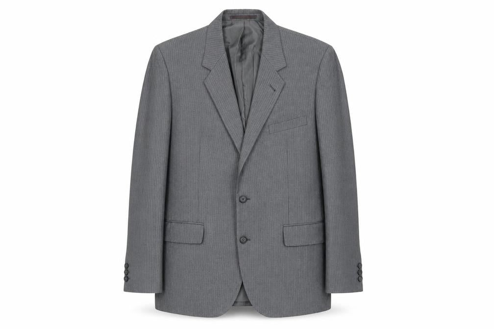 Burton Mens Grey Wool Jacket Suit Jacket Size 42 Regular