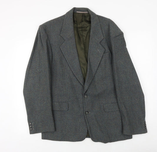 BHS Mens Grey Wool Jacket Blazer Size 38 Regular