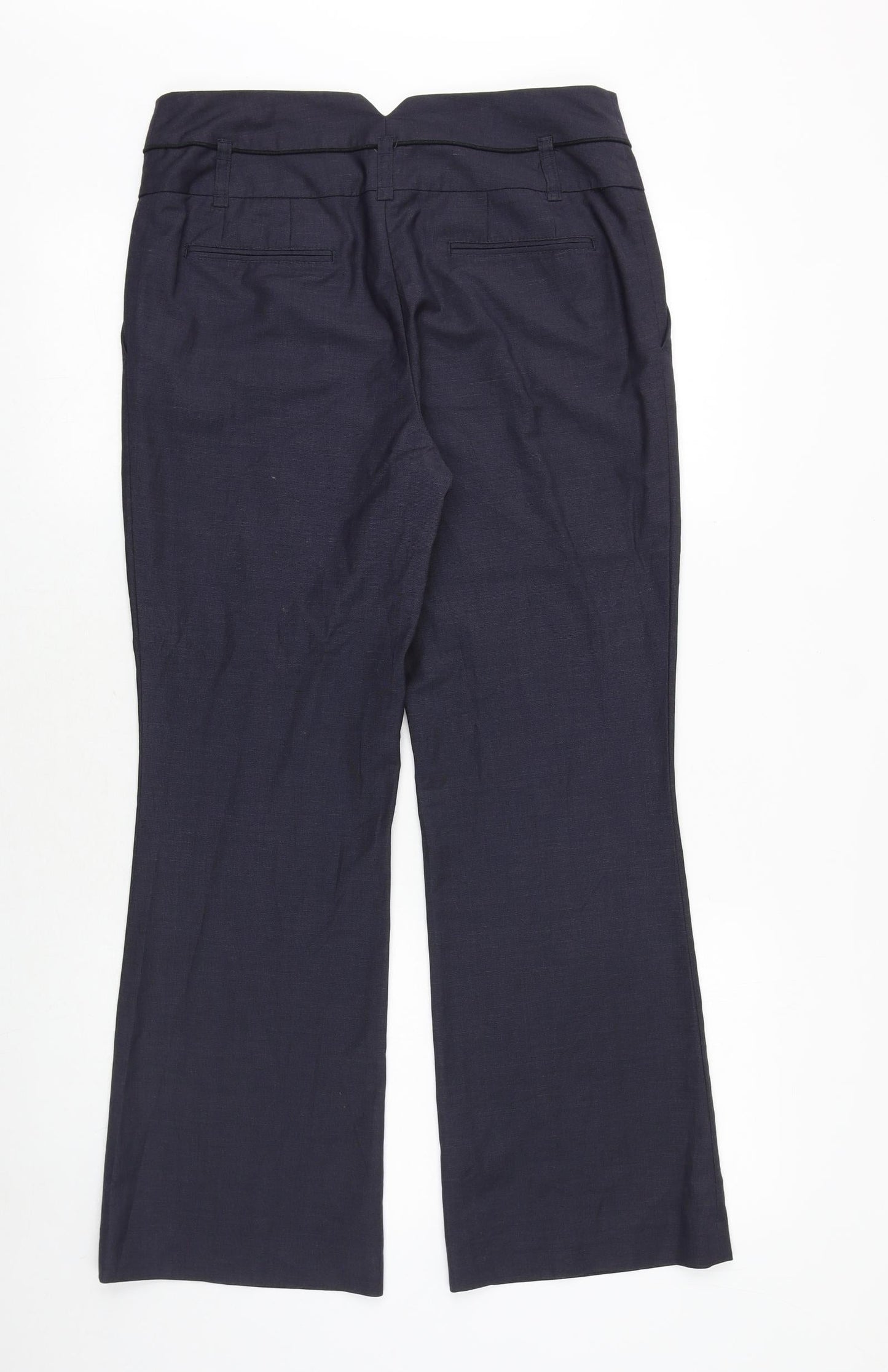 NEXT Womens Blue Polyester Dress Pants Trousers Size 10 Regular Zip