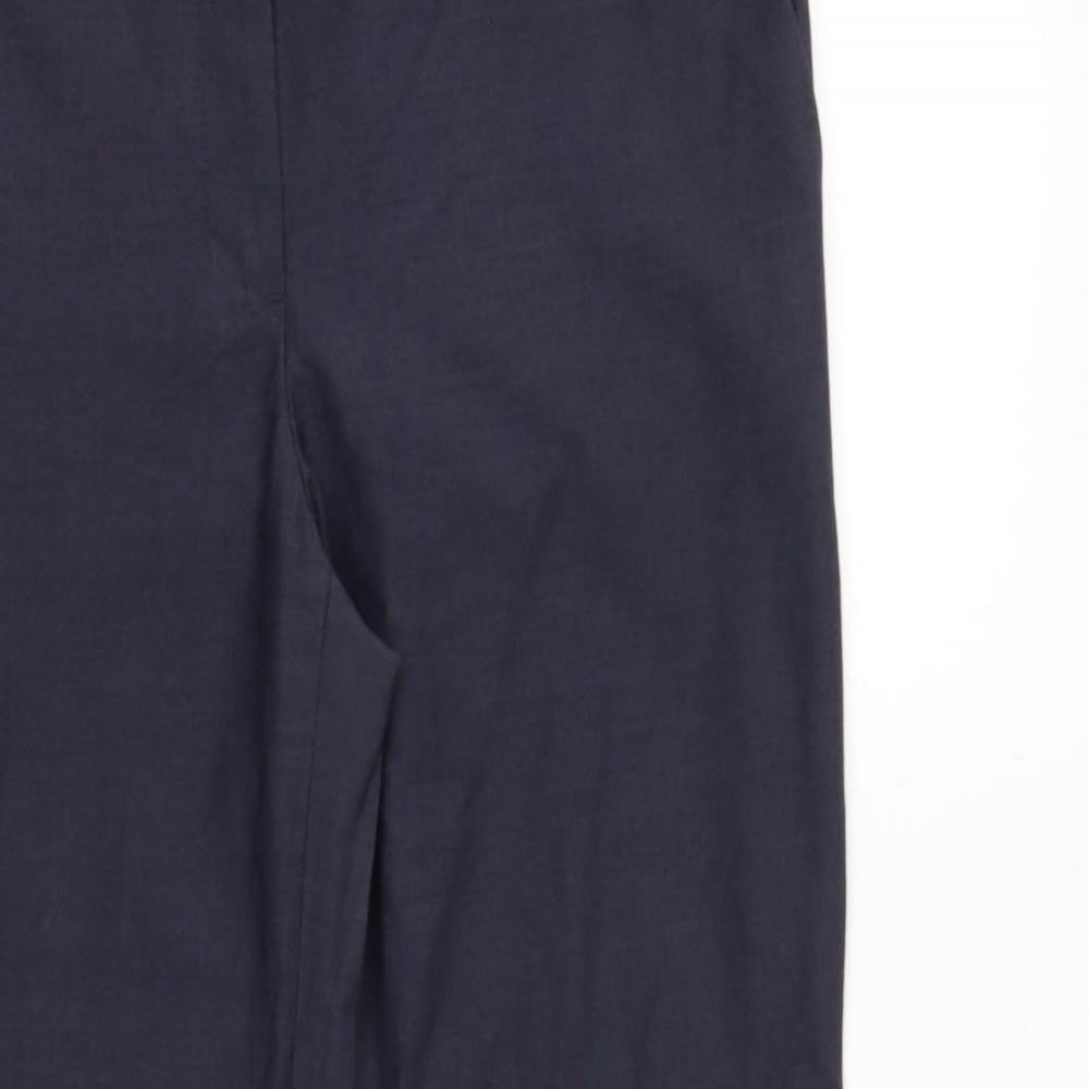NEXT Womens Blue Polyester Dress Pants Trousers Size 10 Regular Zip