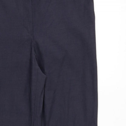 Next Womens Blue Polyester Dress Pants Trousers Size 10 Regular Zip