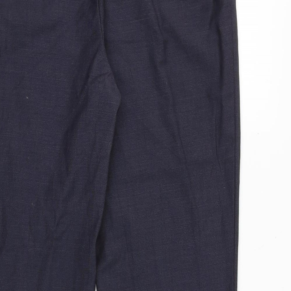 NEXT Womens Blue Polyester Dress Pants Trousers Size 10 Regular Zip