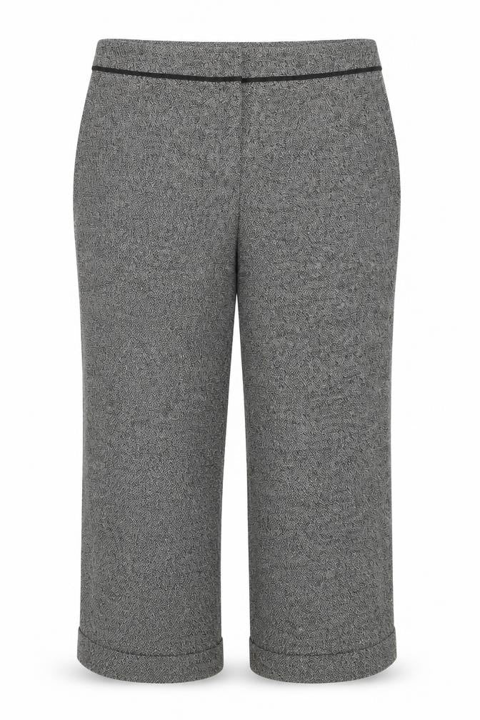 EVIE Womens Grey Polyester Trousers Size 16 Regular Zip