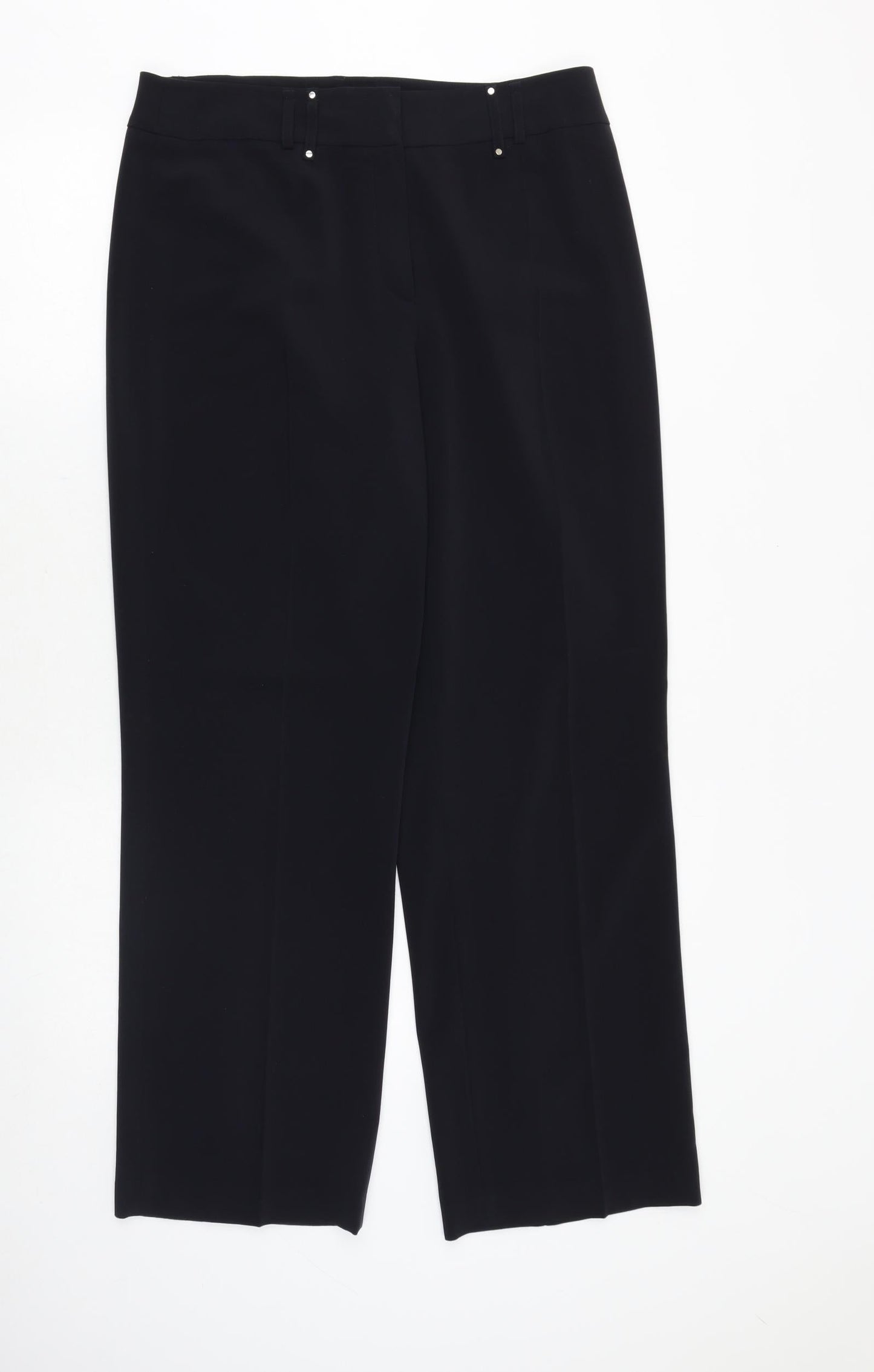 Gerry Weber Womens Blue Polyester Trousers Size 14 Regular Zip