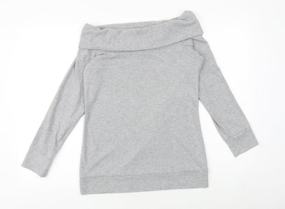 Select Womens Grey Boat Neck Polyester Pullover Jumper Size 12