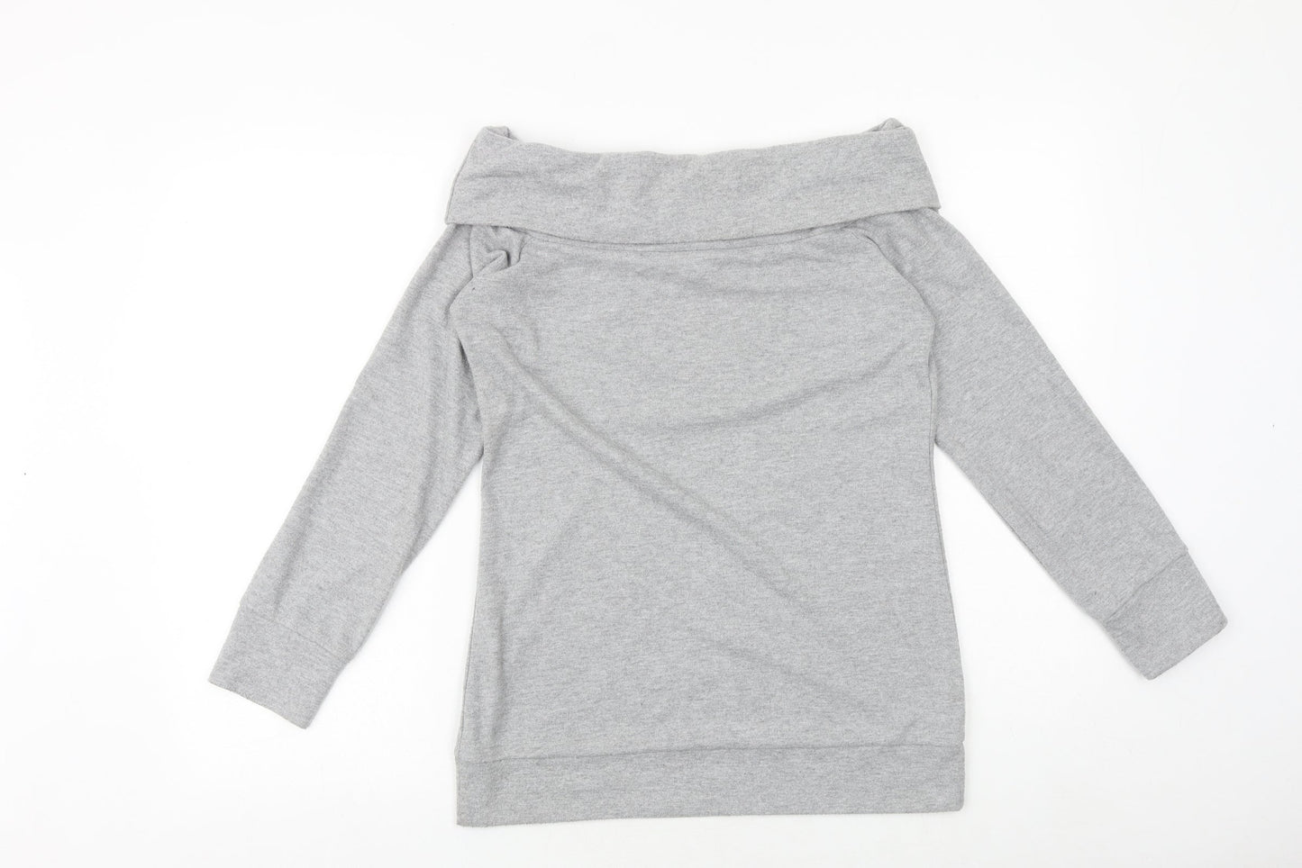 Select Womens Grey Boat Neck Polyester Pullover Jumper Size 12