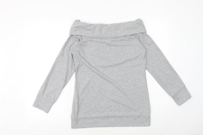 Select Womens Grey Boat Neck Polyester Pullover Jumper Size 12