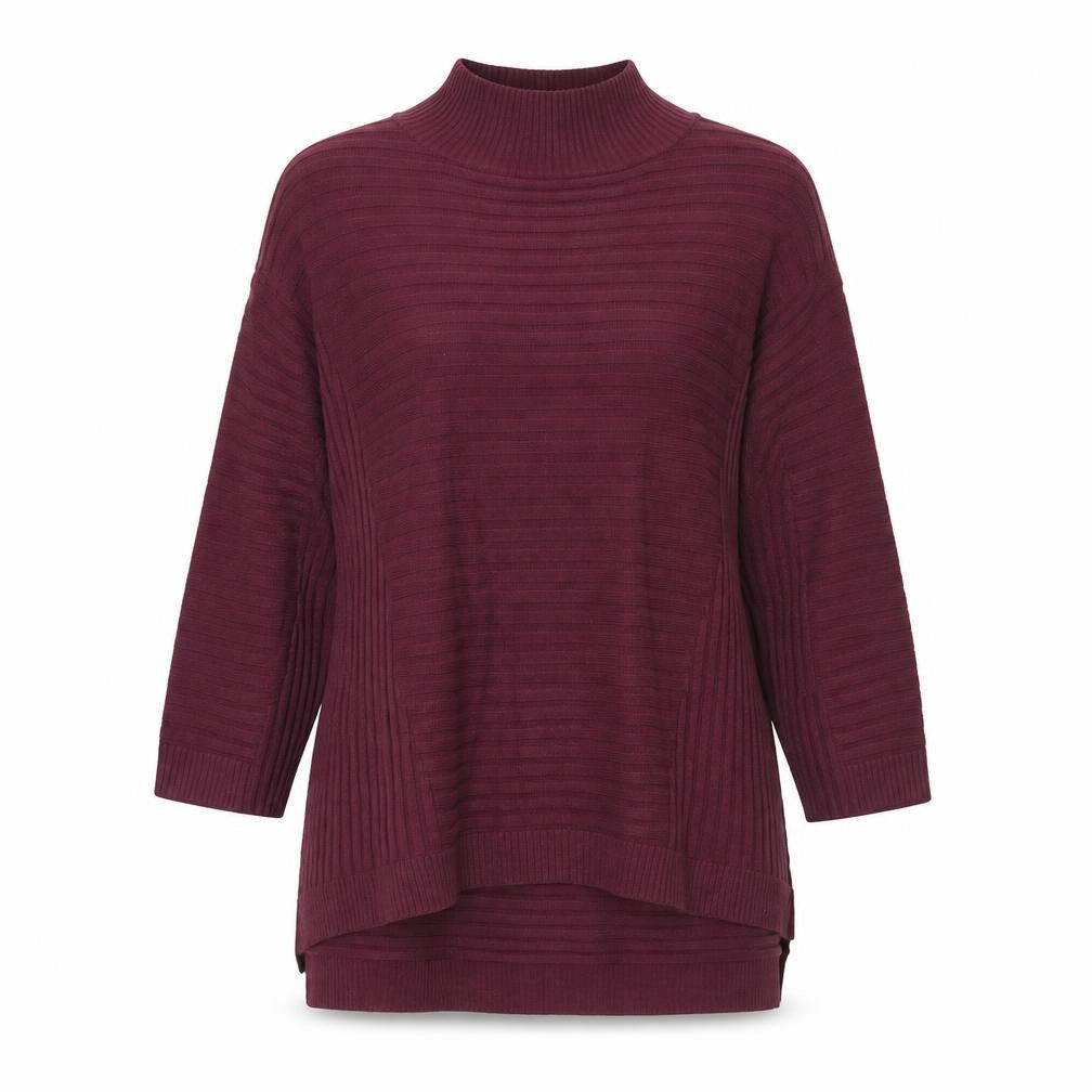 Select Womens Purple High Neck Cotton Pullover Jumper Size 10