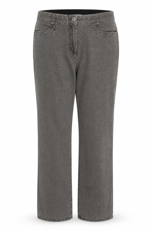 Cosmas Womens Grey Polyester Straight Jeans Size 32 in Regular Button