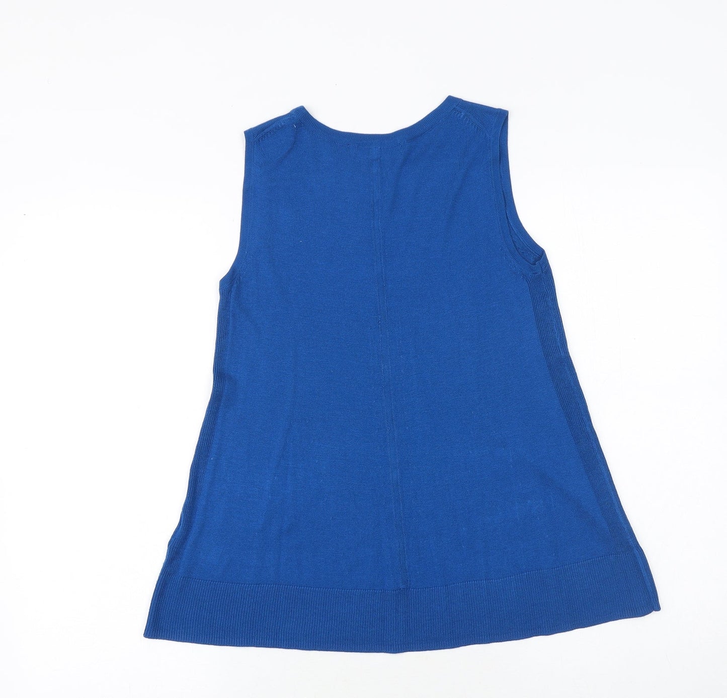 Marks and Spencer Womens Blue Round Neck Acrylic Pullover Jumper Size 10