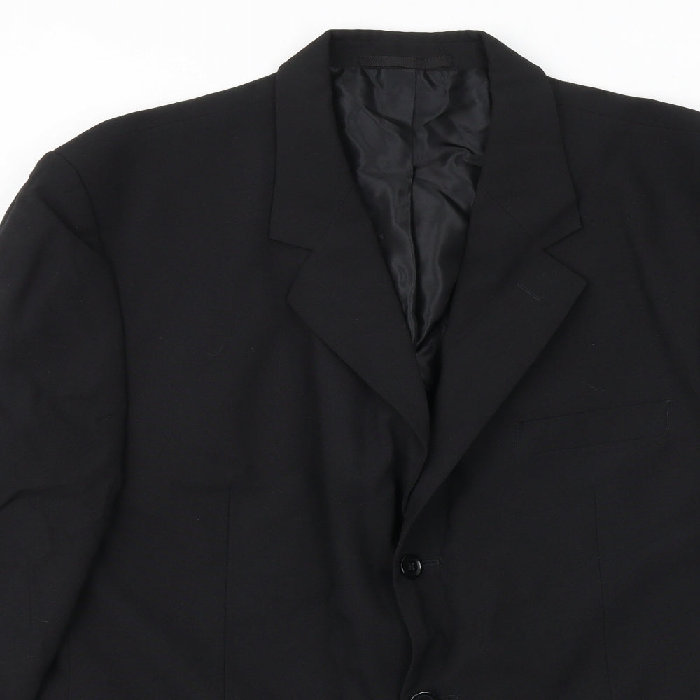 Canada Mens Black Polyester Jacket Suit Jacket Size 44 Regular