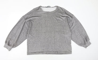 French Connection Womens Black Round Neck Viscose Pullover Jumper Size S