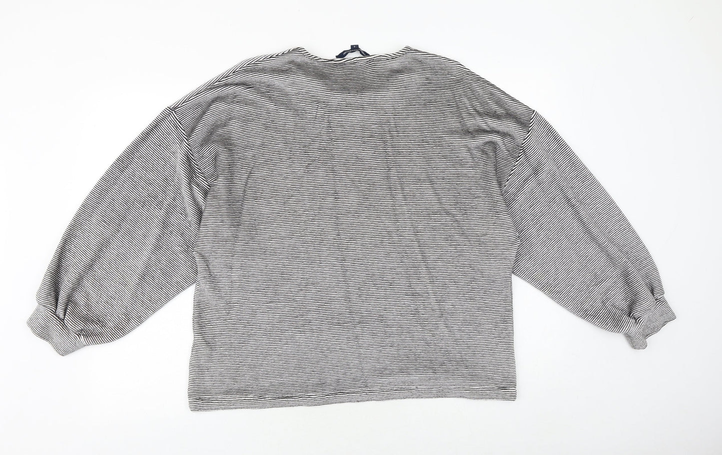 French Connection Womens Black Round Neck Viscose Pullover Jumper Size S