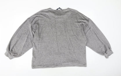 French Connection Womens Black Round Neck Viscose Pullover Jumper Size S