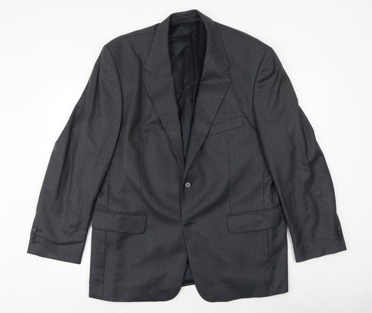 Wellington Mens Grey Wool Jacket Suit Jacket Size 44 Regular