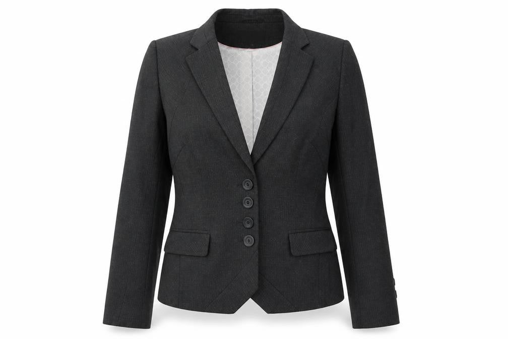 NEXT Womens Grey Polyester Jacket Suit Jacket Size 12