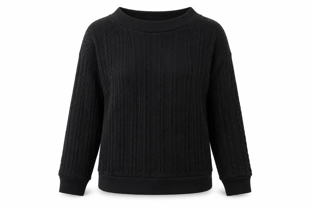 Nutmeg Womens Black Polyester Pullover Sweatshirt Size 12 Pullover - Size 12/14