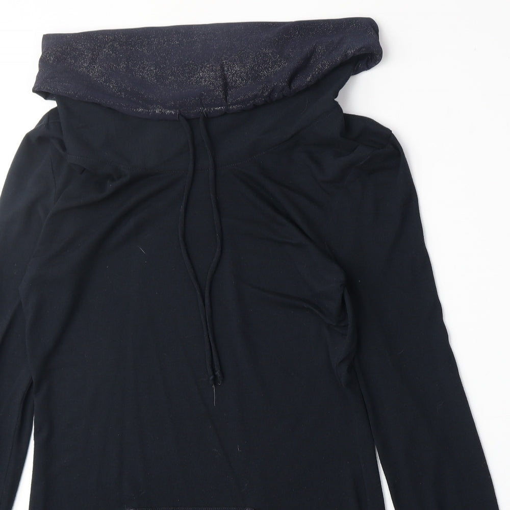 Preworn Womens Blue Polyester Pullover Sweatshirt Size M Pullover