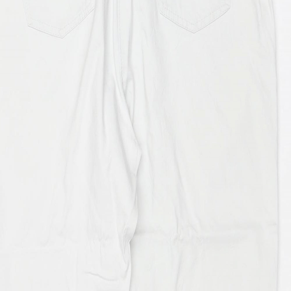 Raphaela Womens Blue Cotton Trousers Size 20 Regular Zip