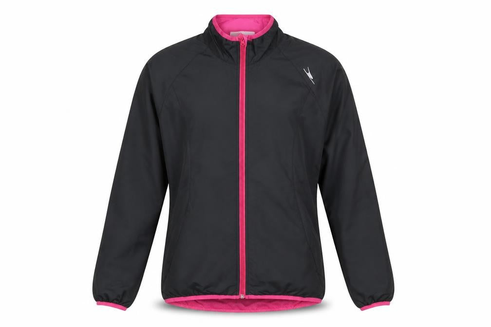 Crane Womens Black Windbreaker Jacket Size S Zip