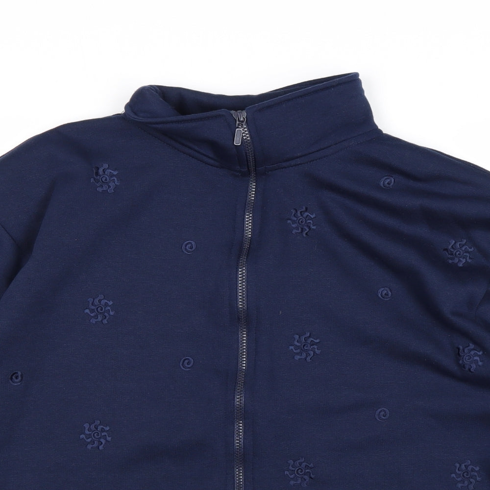 Donna Lewis Womens Blue Jacket Size L Zip