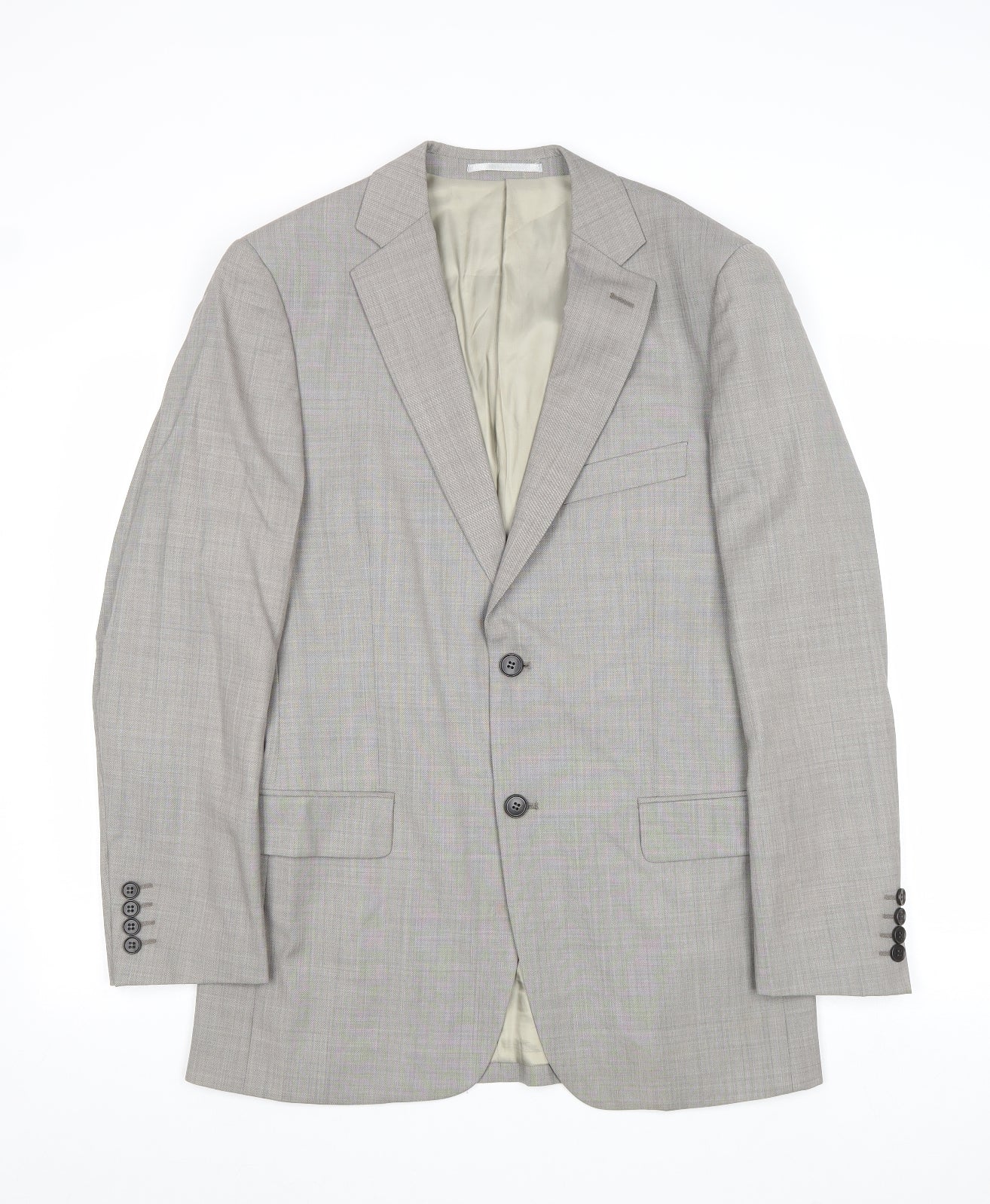 Marks and Spencer Mens Grey Polyester Jacket Suit Jacket Size 38 Regular