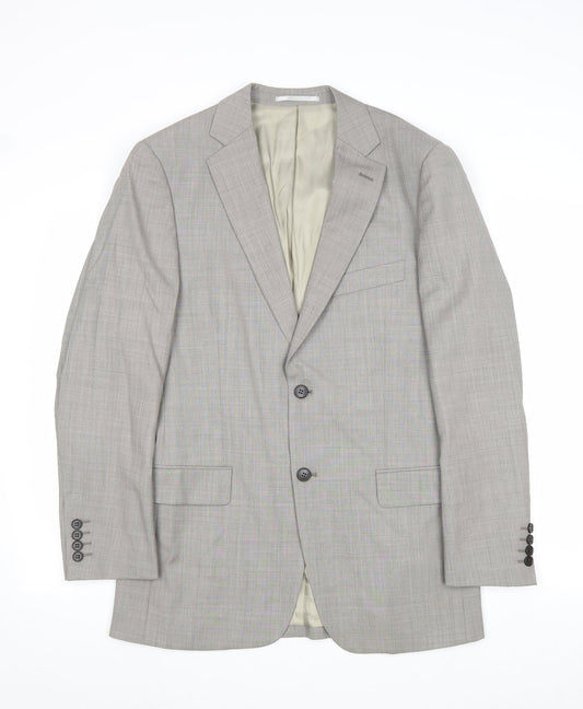 Marks and Spencer Mens Grey Polyester Jacket Suit Jacket Size 38 Regular