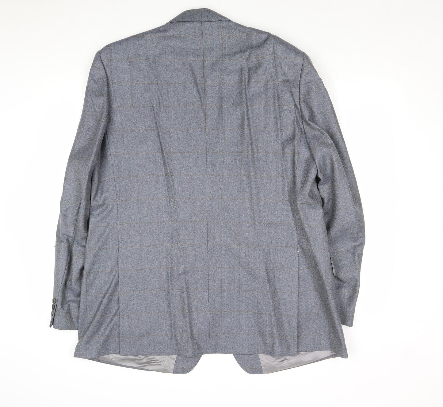 Eric Spencer Mens Grey Check Wool Jacket Suit Jacket Size 46 Regular