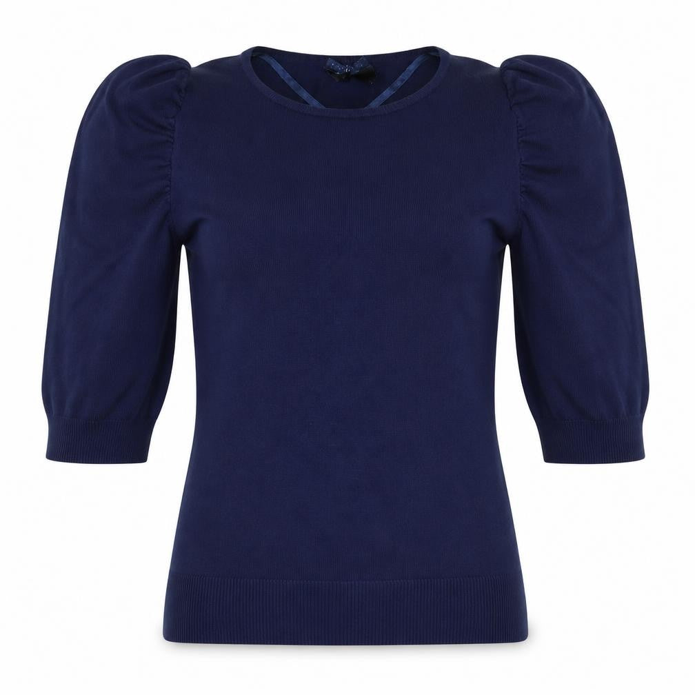 Atmosphere Womens Blue Round Neck Viscose Pullover Jumper Size 12