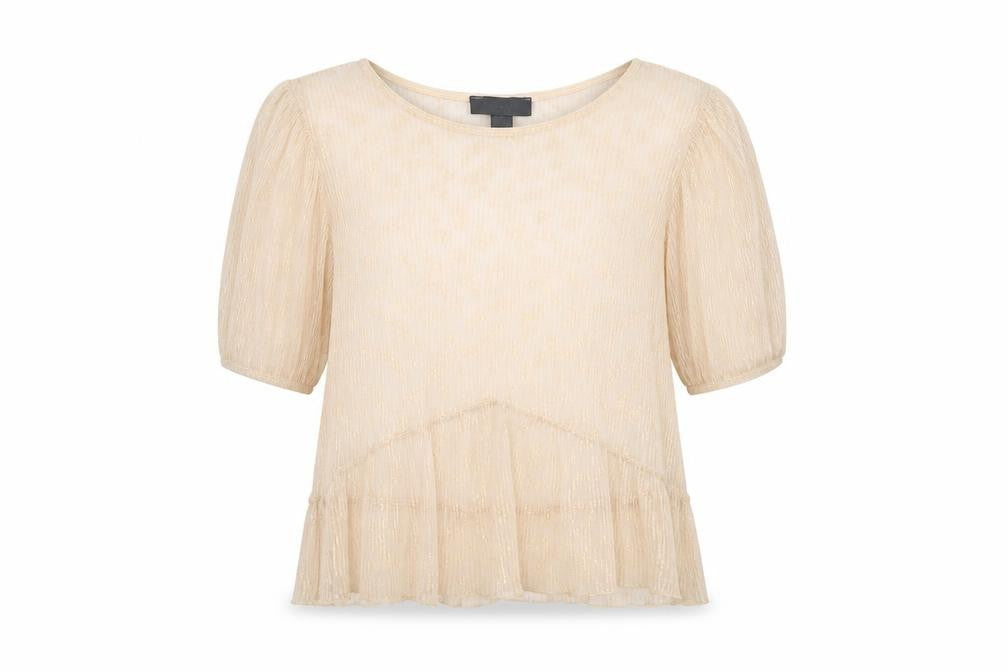 Primark Womens Pink Geometric Polyester Basic Blouse Size S Round Neck