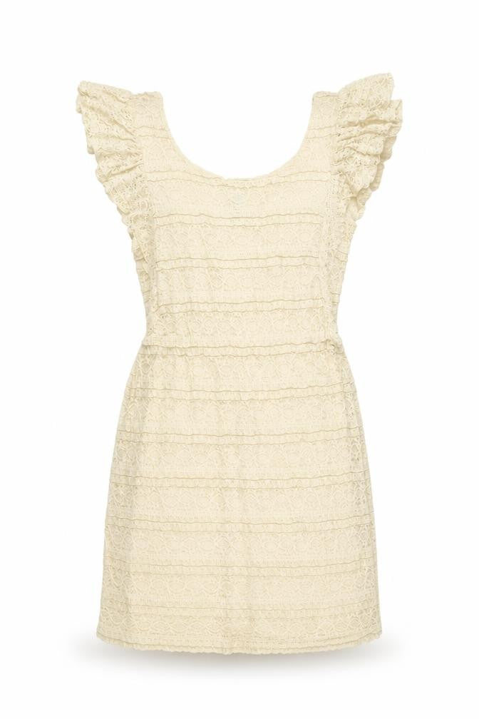 H&M Womens Beige Polyamide Shift Size 8 Round Neck Pullover