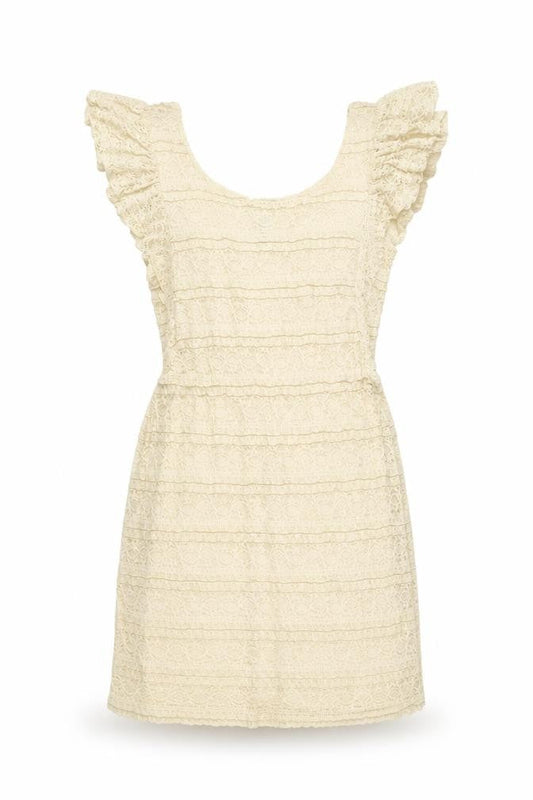 H&M Womens Beige Polyamide Shift Size 8 Round Neck Pullover