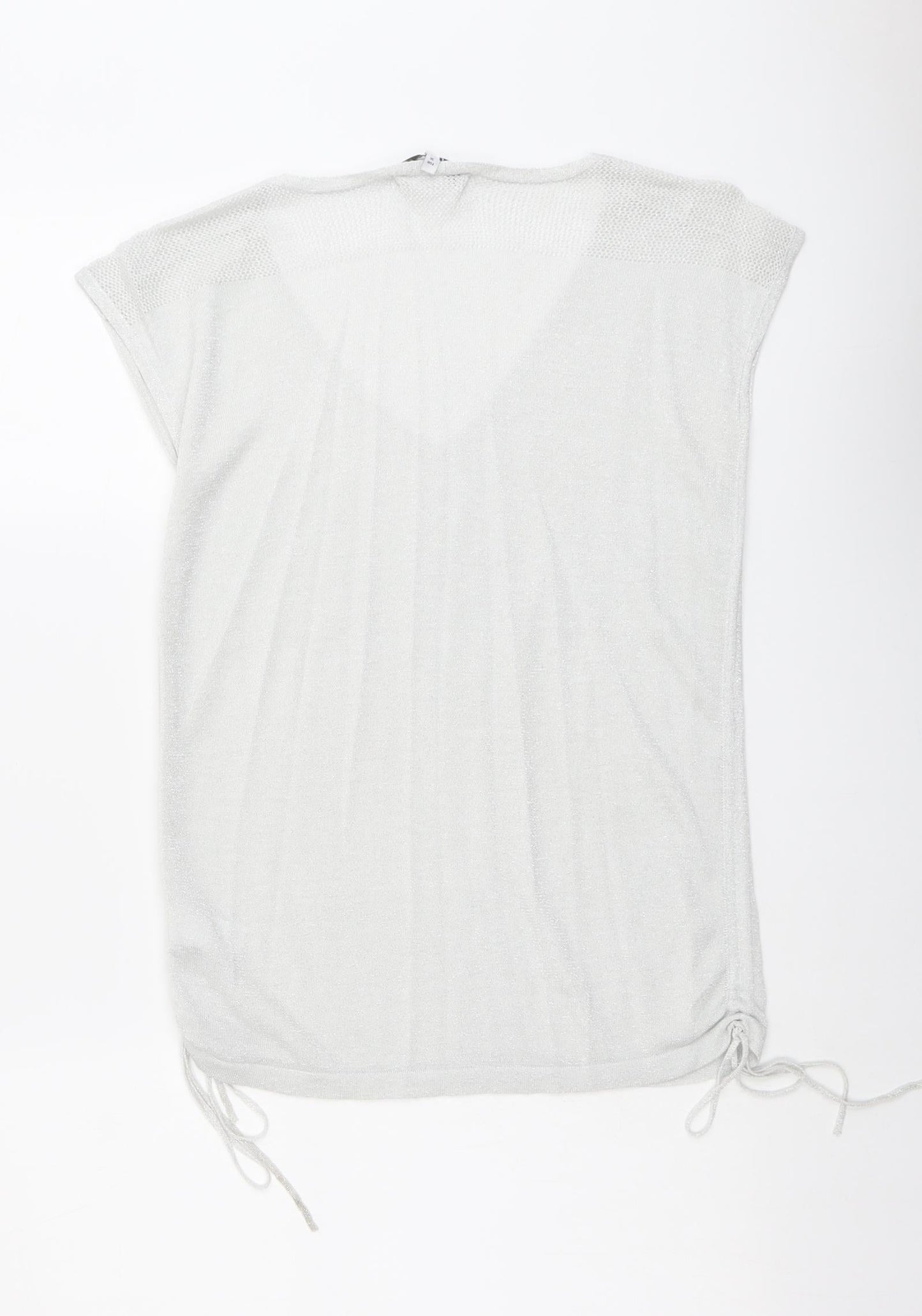 NEXT Womens Grey V-Neck Viscose Pullover Jumper Size 8