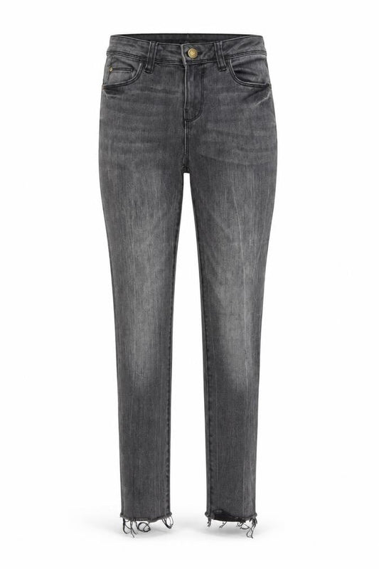 Denim & Co. Womens Grey Cotton Skinny Jeans Size 8 L25 in Regular Button